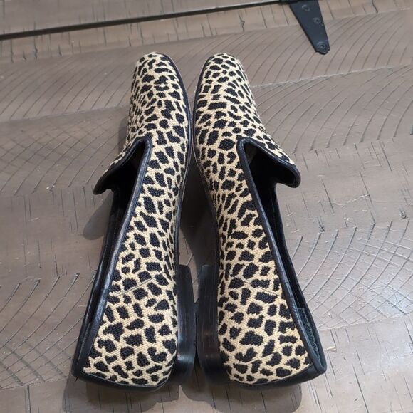 Zalo Animal Print Needlepoint Loafer Flats Sz 8 - Picture 6 of 7